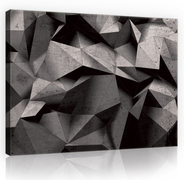 Obraz na plátně: Černobílá abstrakce (3) - 75x100 cm