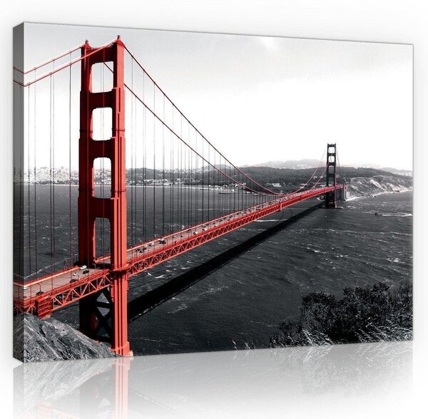 Obraz na plátně: Golden Gate Bridge (1) - 75x100 cm