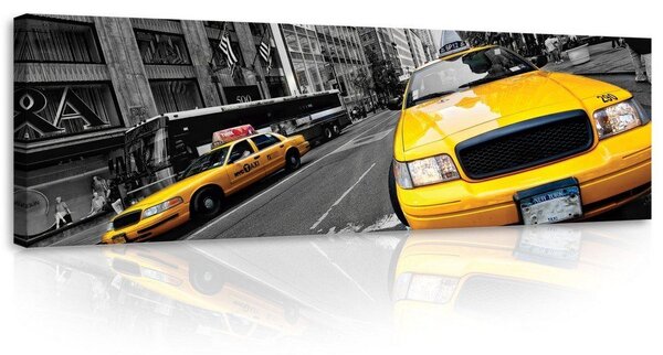 Obraz na plátně: Manhattan Taxi (2) - 145x45 cm