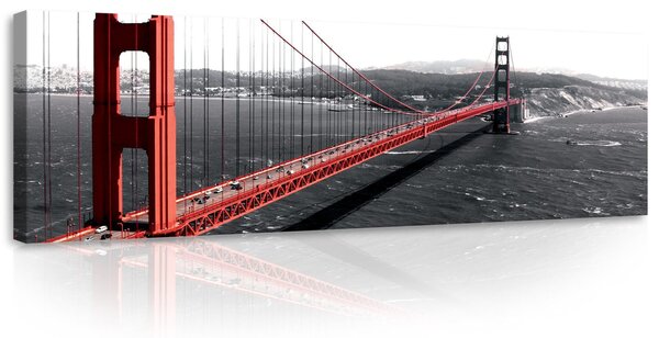Obraz na plátně: Golden Gate Bridge (1) - 145x45 cm