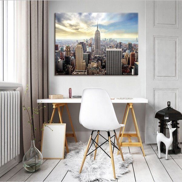 Obraz na plátně: Pohled na Manhattan - 75x100 cm