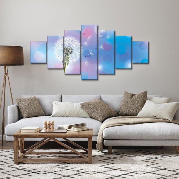 Obraz - Pampeliška ve větru (210x100 cm)