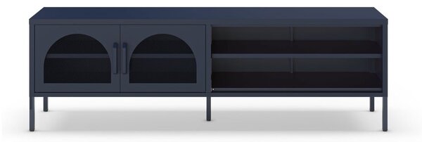 Tmavě modrý TV stolek 160x50 cm Diora – Marckeric