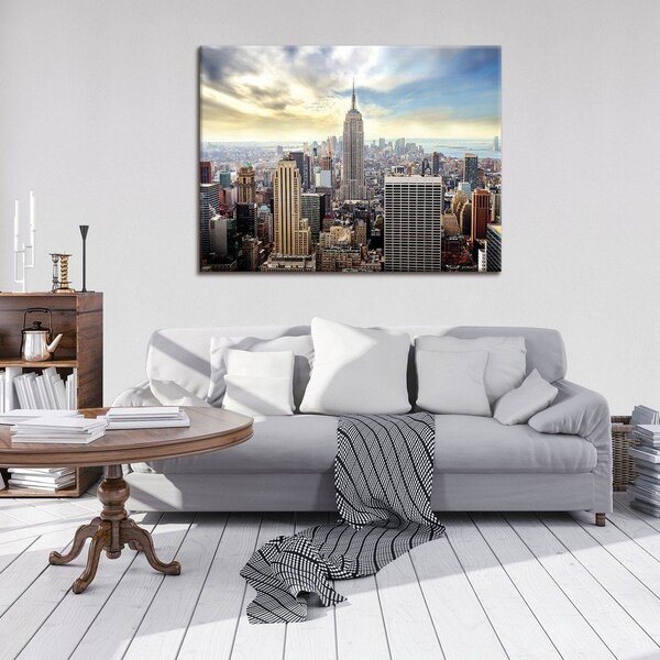 Obraz na plátně: Pohled na Manhattan - 75x100 cm