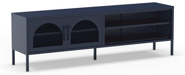 Tmavě modrý TV stolek 160x50 cm Diora – Marckeric
