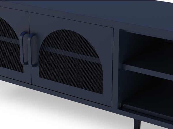 Tmavě modrý TV stolek 160x50 cm Diora – Marckeric