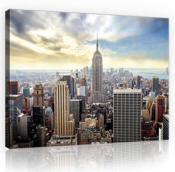 Obraz na plátně: Pohled na Manhattan - 75x100 cm