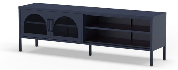 Tmavě modrý TV stolek 160x50 cm Diora – Marckeric