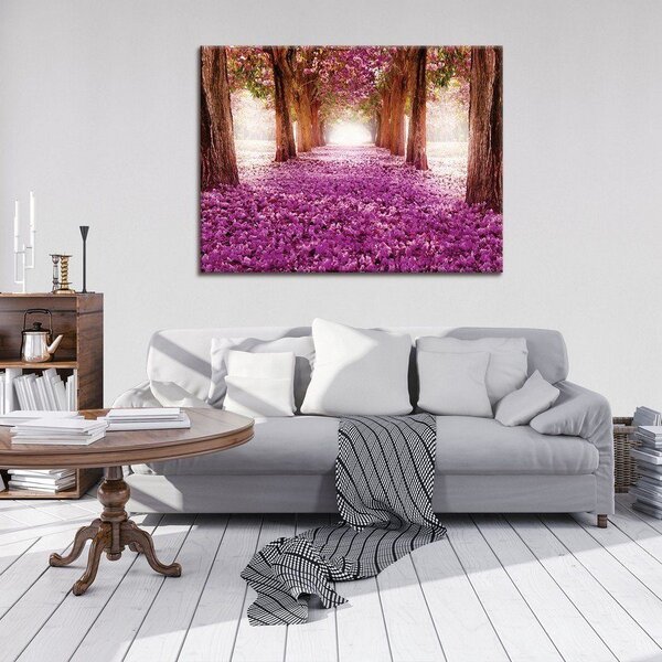 Obraz na plátně: Rozkvetlá alej (1) - 75x100 cm