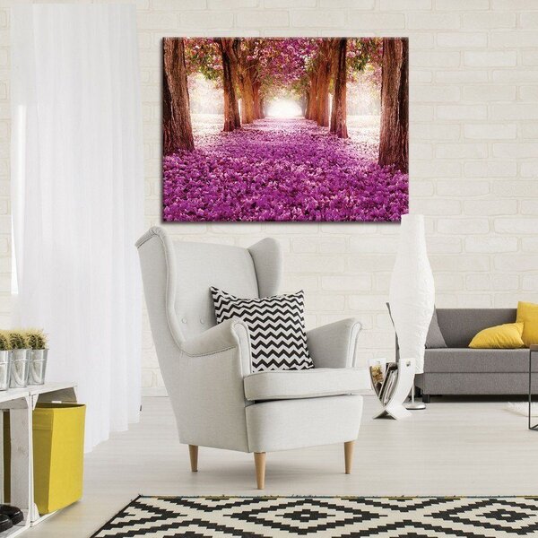Obraz na plátně: Rozkvetlá alej (1) - 75x100 cm