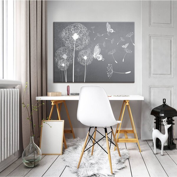 Obraz na plátně: Pampelišky a motýli - 75x100 cm