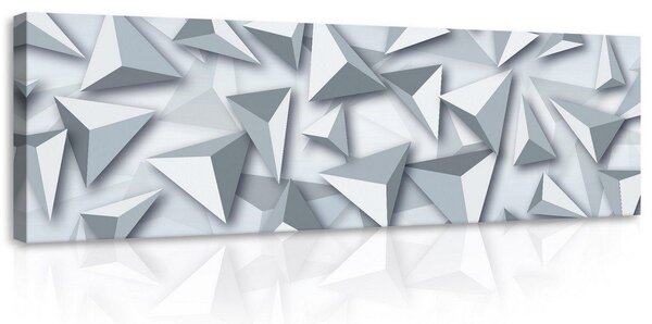 Obraz na plátně: 3D trojúhelník - 145x45 cm