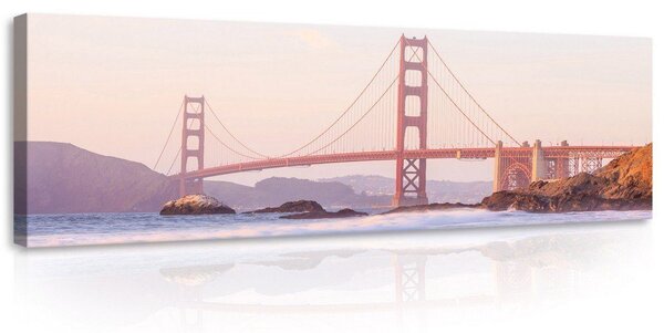 Obraz na plátně: Golden Gate Bridge (4) - 145x45 cm