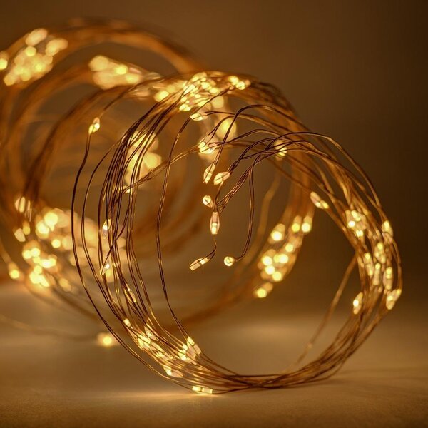 DecoLED LED světelný řetěz - 12 x 1,5 m, teple bílá, 180 diod