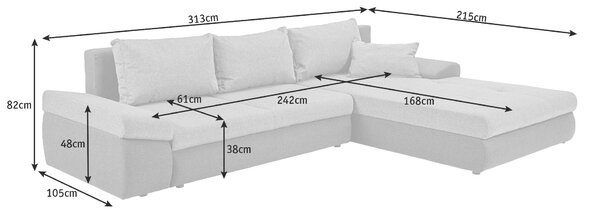 ROHOVÁ SEDAČKA, textil, béžová Carryhome - Sedací soupravy, Online Only