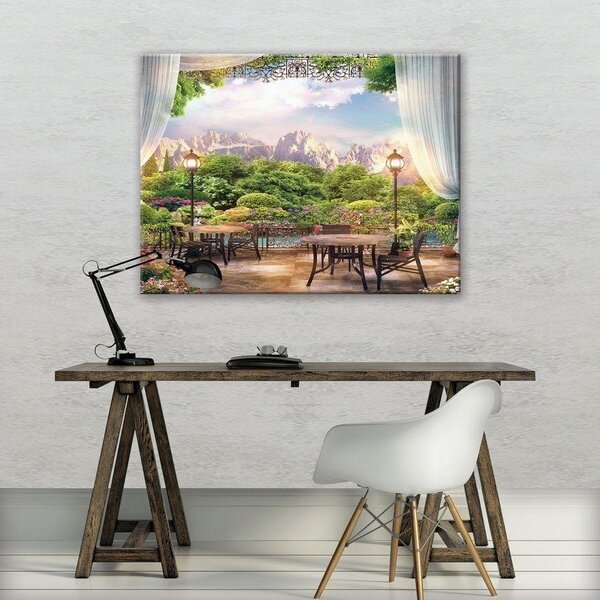 Obraz na plátně: Terasa v přírodě - 75x100 cm