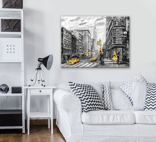 Obraz na plátně: New York (malovaný) - 80x60 cm