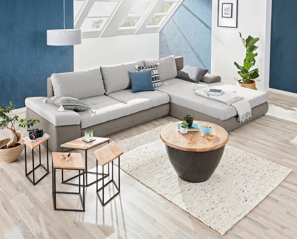 ROHOVÁ SEDAČKA, textil, béžová Carryhome - Sedací soupravy, Online Only