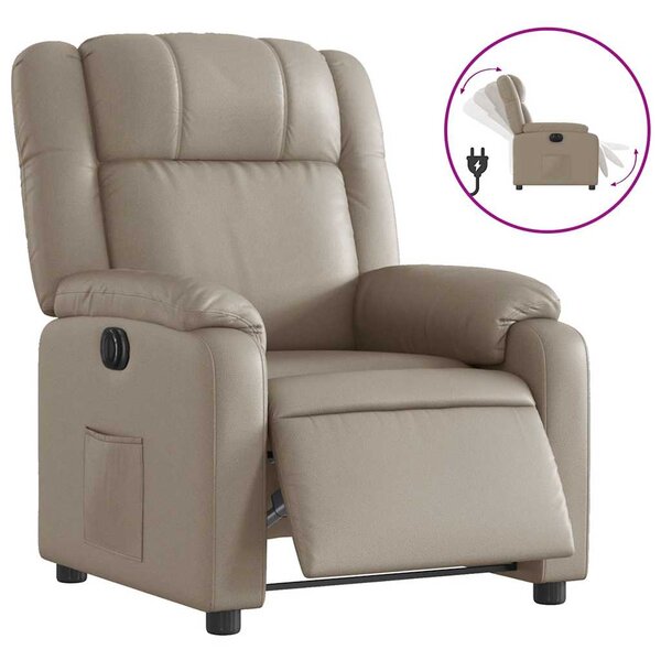 Elektrické polohovací křeslo cappuccino umělá kůže 3205142