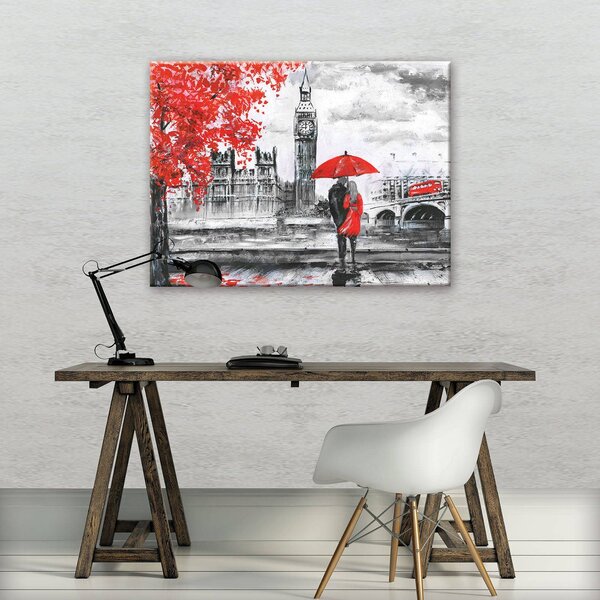 Obraz na plátně: Londýn (malovaný) - 80x60 cm
