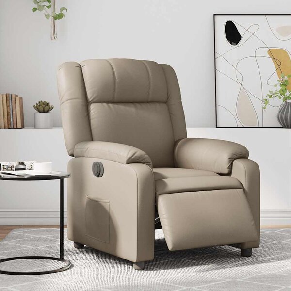 Elektrické polohovací křeslo cappuccino umělá kůže 3205142