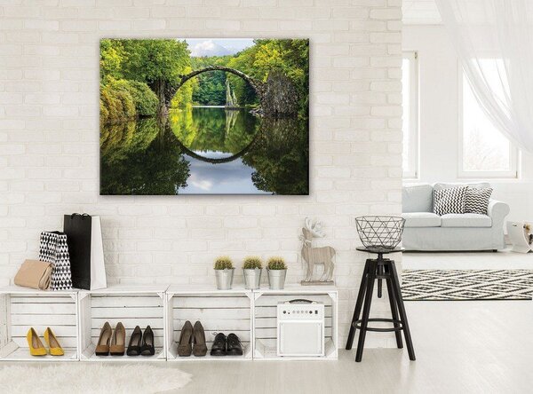 Obraz na plátně: Rakotzbrücke - 75x100 cm