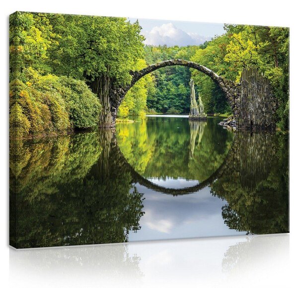 Obraz na plátně: Rakotzbrücke - 75x100 cm