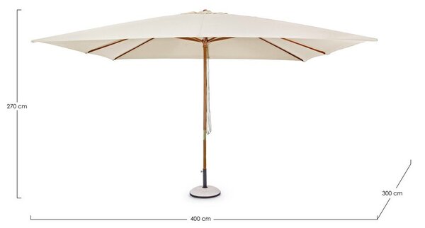 Béžový slunečník 300x400 cm Syros – Bizzotto