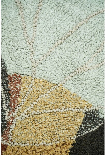Žlutý pratelný ručně tkaný bavlněný dětský koberec 115x150 cm Bee – Lorena Canals