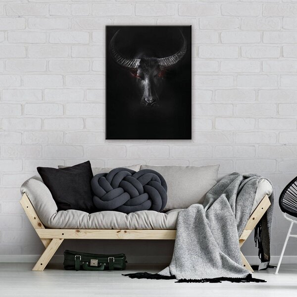 Obraz na plátně: Černý býk - 60x80 cm