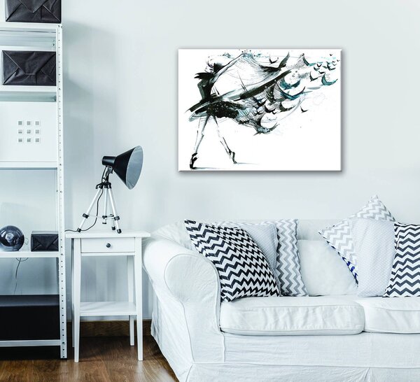 Obraz na plátně: Tanec s ptáky - 80x60 cm