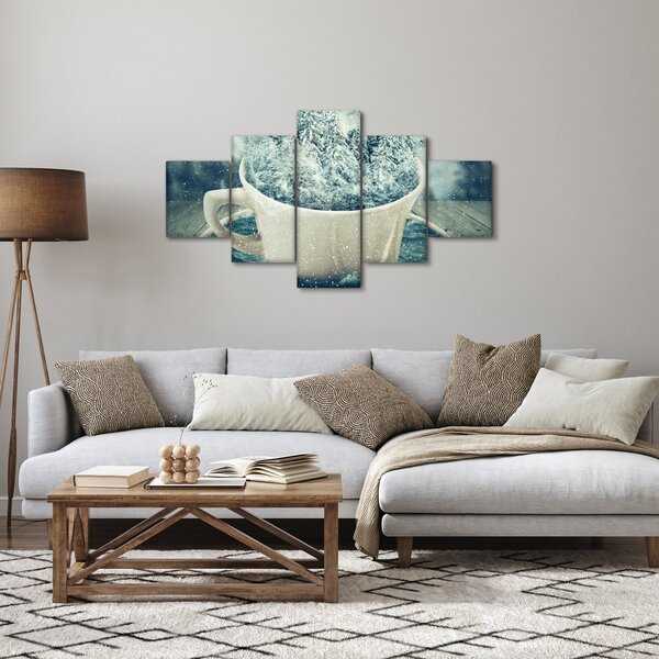 Obraz - Zimní svět v hrníčku (125x70 cm)