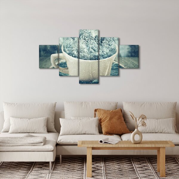 Obraz - Zimní svět v hrníčku (125x70 cm)