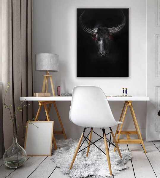 Obraz na plátně: Černý býk - 60x80 cm