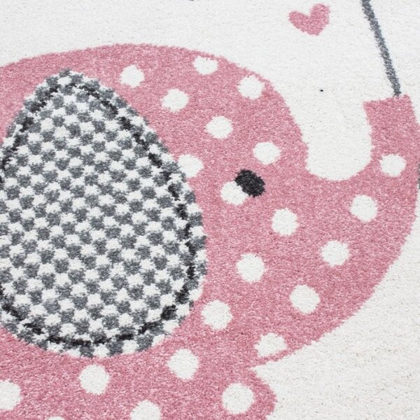 Dětský koberec Kids 570 pink kruh 160x160 cm