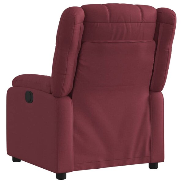 Elektrické polohovací křeslo vínové textil 3205181