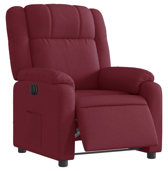 Elektrické polohovací křeslo vínové textil 3205181