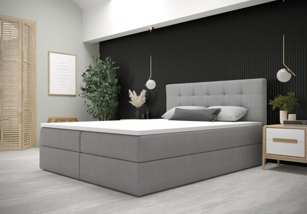 Moderní postel s úložným prostorem 140x200 STIG 5 - světle šedá