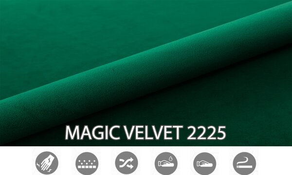 Jednolůžková boxspring postel 120 cm Dustin (tmavě zelená) (s matrací a úl. prostorem)