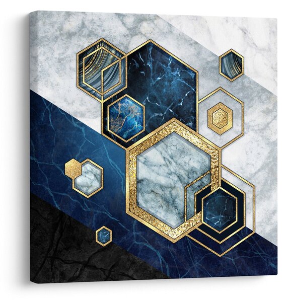 Obraz - Mramorové hexagony (30x30 cm)