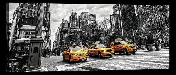 Obraz na plátně: New York (Taxi) - 145x45 cm