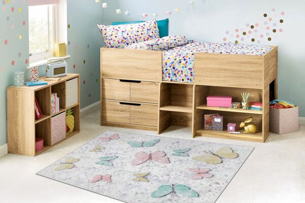 Dětský kusový koberec Bambino 1610 Butterflies cream 80x150 cm