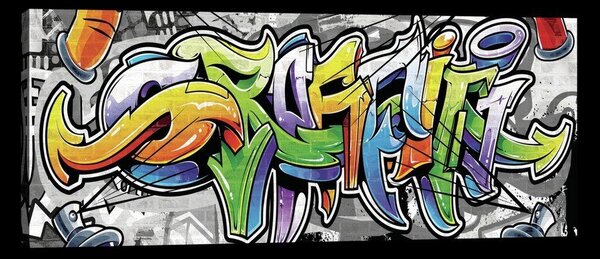 Obraz na plátně: Graffiti (12) - 145x45 cm