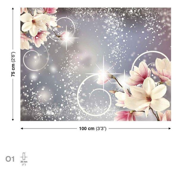 Obraz na plátně: Magnolie abstrakce (1) - 75x100 cm
