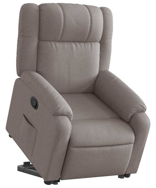 Zvedací polohovací křeslo taupe textil 3205210