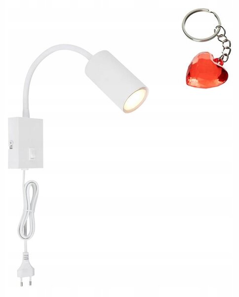 Nástěnné svítidlo Robby s vypínačem, bílý kov Globo Lighting