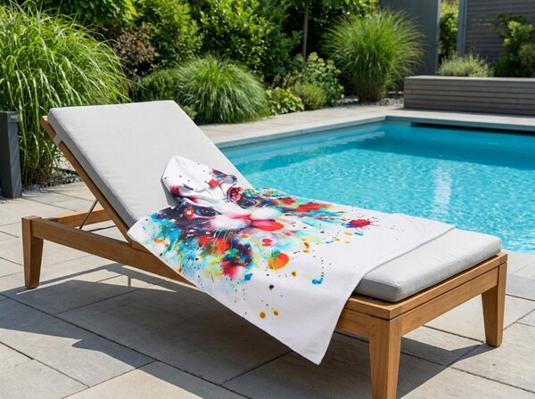 Dětské pončo KOČIČKA barevné Rozměr: 60 x 120 cm