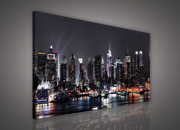 Obraz na plátně: Noční New York (2) - 75x100 cm