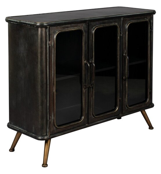 Černá kovová vitrína 100x80x37 cm Denza – Dutchbone