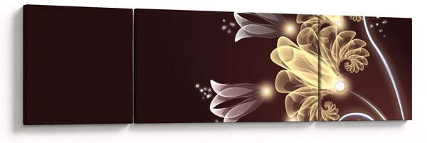 Obraz - Zářivé květiny (170x50 cm)